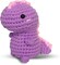Crochet Kit for Beginners – Dinosaur | Easy DIY Crochet Animal Kit with Step-by-Step Video – Craft Set for Adults & Kids